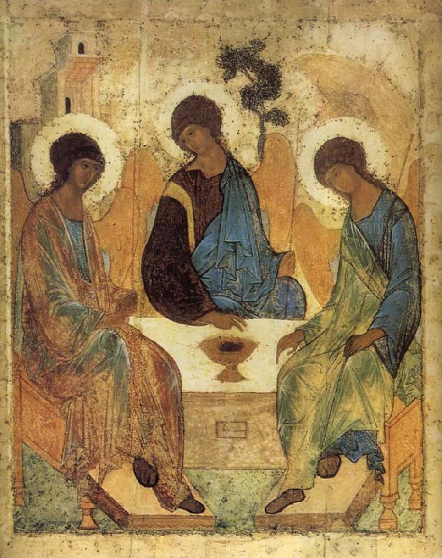 Andrei  Ivanov Old Testament trinity Sweden oil painting art